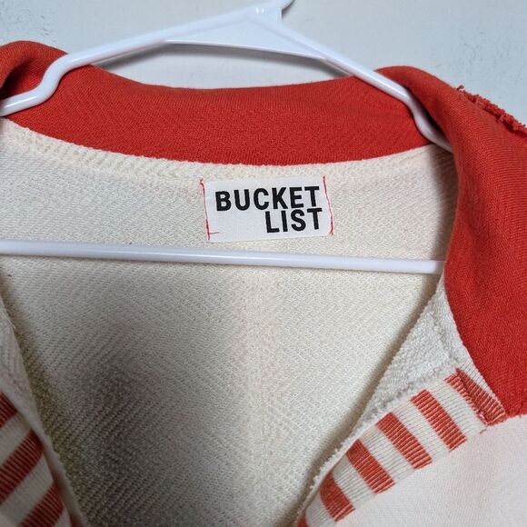 Bucket list Oversized colorblock terry knit tunic pull over top sz M - Picture 4 of 8